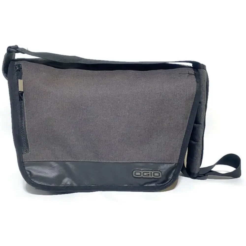 Oglio Laptop Computer Messenger Bag Gray 16 x 11
